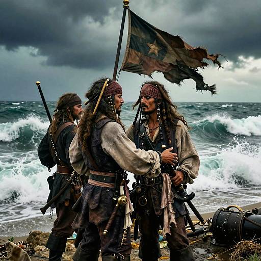 Stormy Pirate Farewell Scene