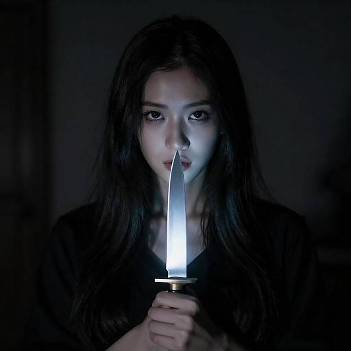 Dramatic Portrait of a Dark Warrior