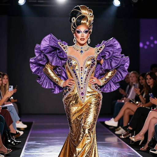 High-Fashion Drag Runway Glamour