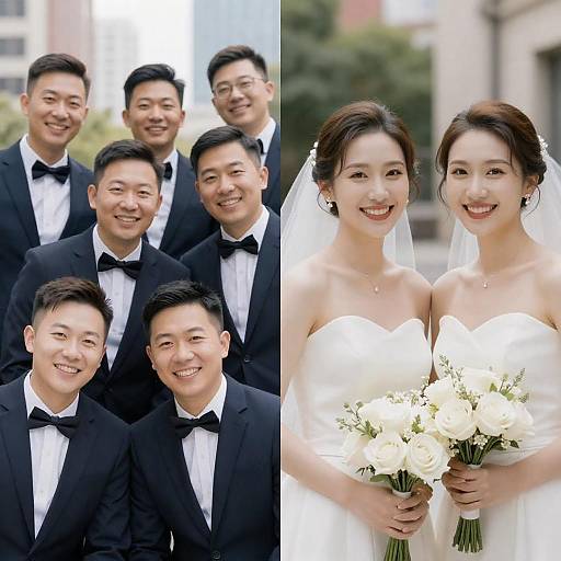 Diverse Groups Celebrating in Formal Settings