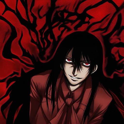 Illustration of Alucard (hellsing), hellsing in the style of Akino hamo