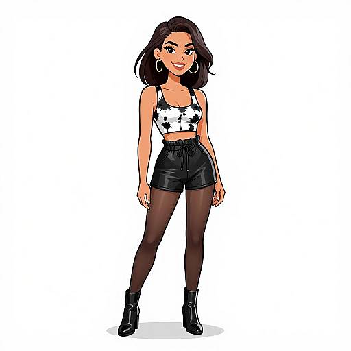 Edgy Urban Woman Smiling Portrait