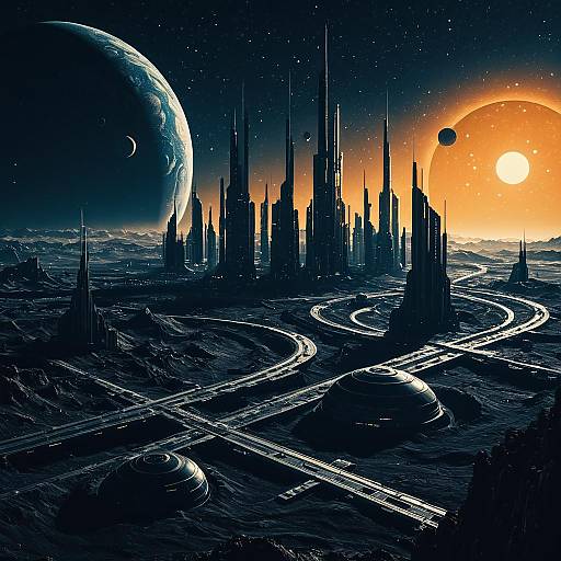 Glass City on Distant Desert Planet