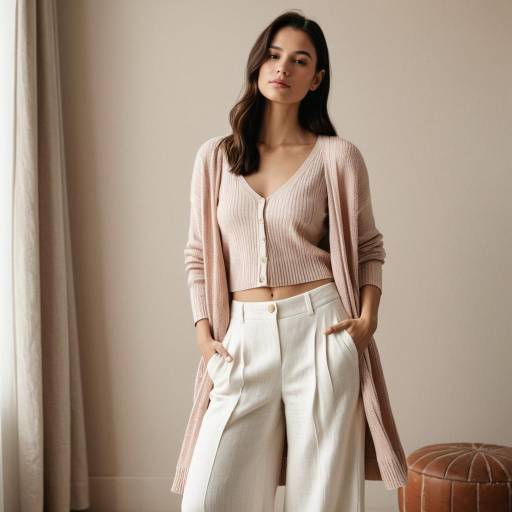 Elegant Indoor Fashion in Pastel Hues