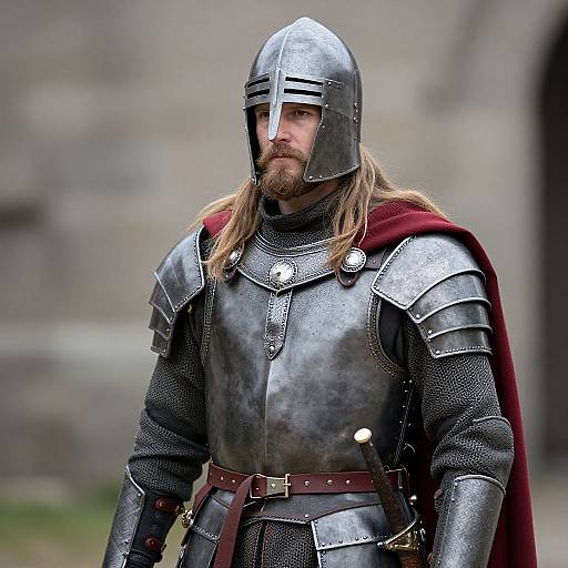 Medieval Warrior with Blonde Hair