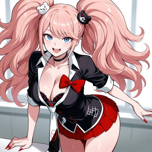 Anime Girl with Pink Twin Tails