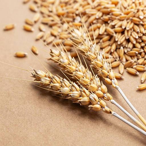 Golden Wheat Stalks Close-Up