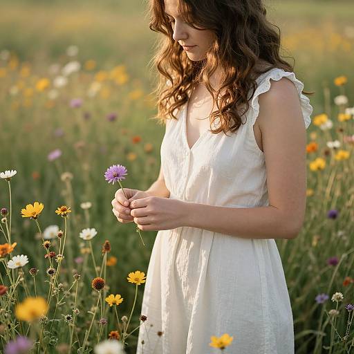 Woman Embracing Nature's Warmth