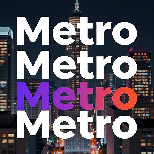 Sleek Metro Font Urban Poster Design