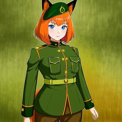 Illustration of Gundula rall, world witches series in the style of Johan (johan13)