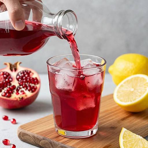 Refreshing Pomegranate Juice Pour