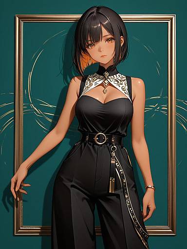 Elegant Anime Fashion Photography in Detail