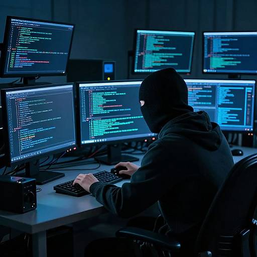 Masked Hacker Symbolizing Fraud