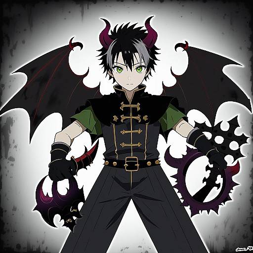 Illustration of Asta (black clover), black clover in the style of Jcm2