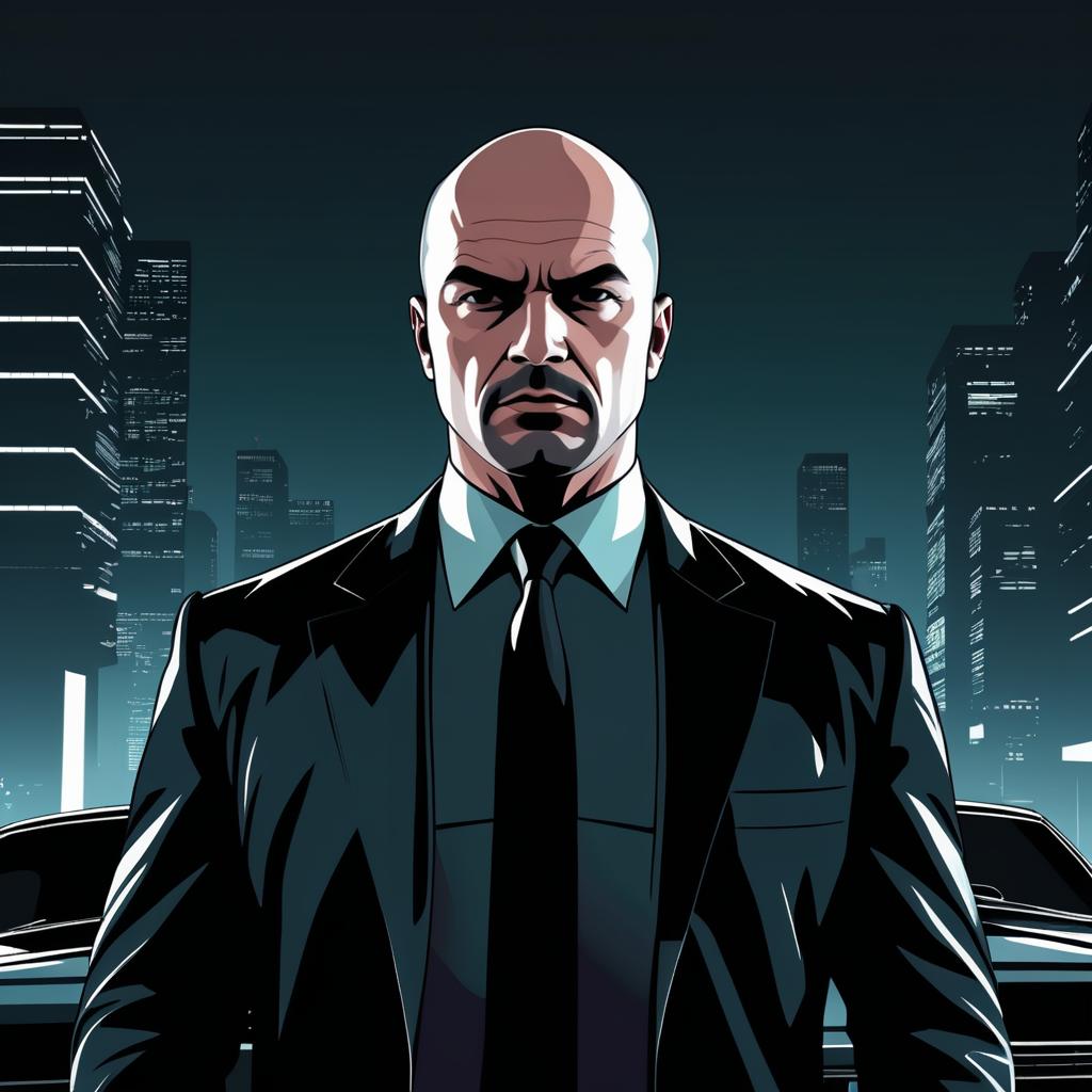 Fearless Hitman in Dark GTA Inspired Art