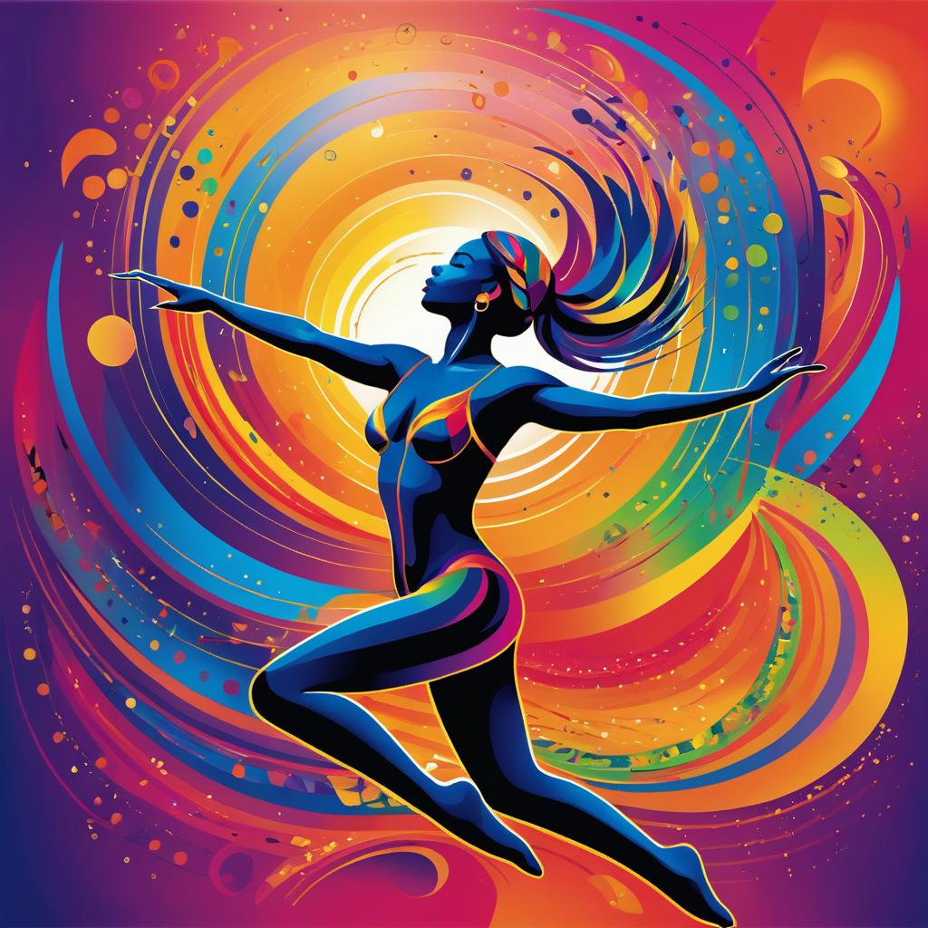 Vibrant Dance Harmony Album Cover Art