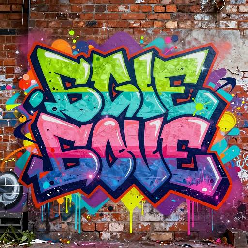 Vibrant Urban Graffiti Tag Generator