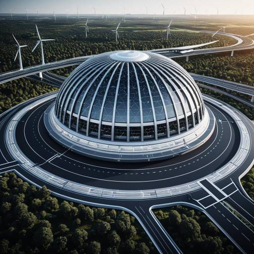 Futuristic Megadome with Kinetic Energy Harvesting Roads