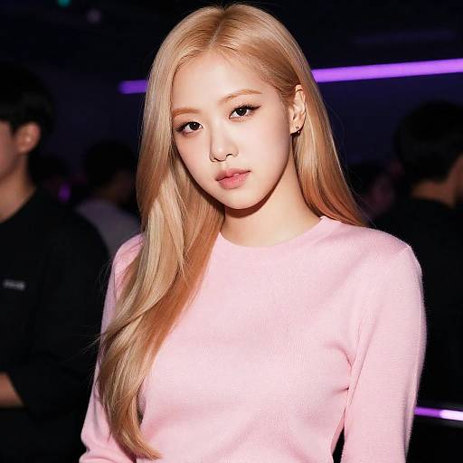 Rosé (BLACKPINK) Nightclub Close-Up Portrait