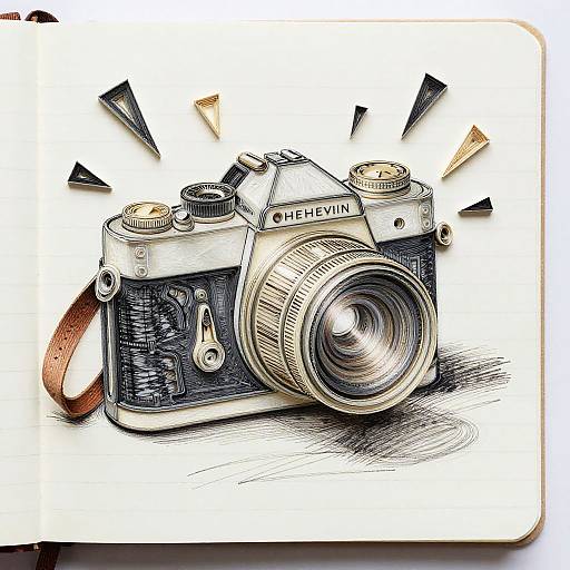 Vintage Camera Paper Quilling Art