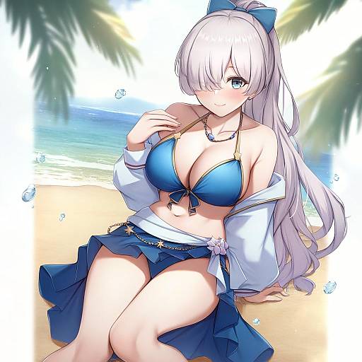 Illustration of Anastasia (swimsuit archer) (fate), fate/grand order in the style of Kannko bokujou
