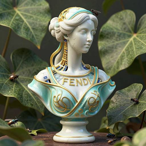 Realistic Biomechanical Porcelain Bust