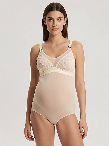 Radiant Maternity Lingerie Studio Portrait