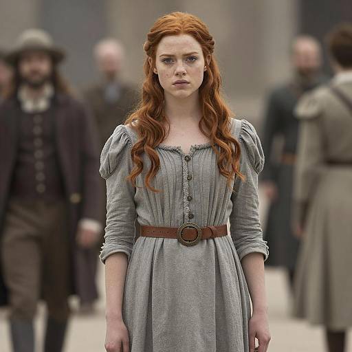 Red-Haired Woman in Historical Dress