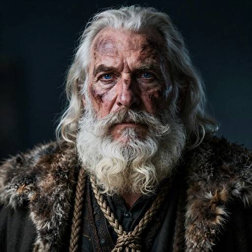 Intense Elderly Man in Dramatic Portrait