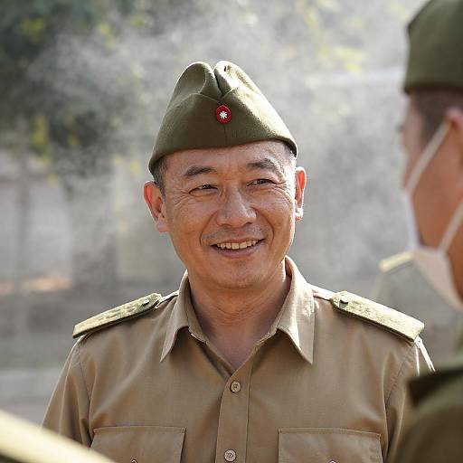 Smiling Soldier in Nature's Light