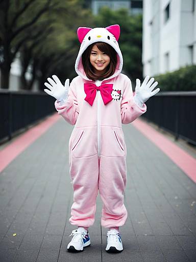 Realistic Hello Kitty Cosplay Girl