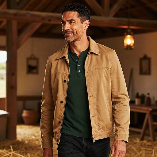 Rustic Fashion Portrait of Middle-aged Man