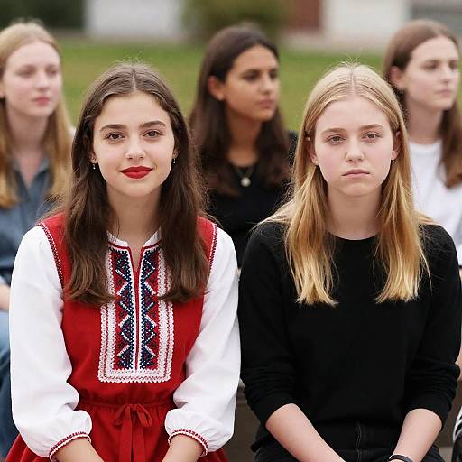 Candid Portrait of Two Friends Outdoors