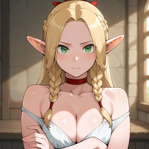 Blonde Elf Girl with Pointy Ears