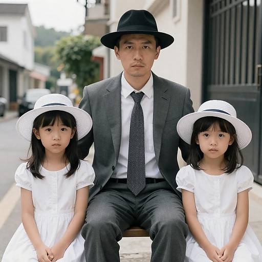 Family Portrait in Urban Setting