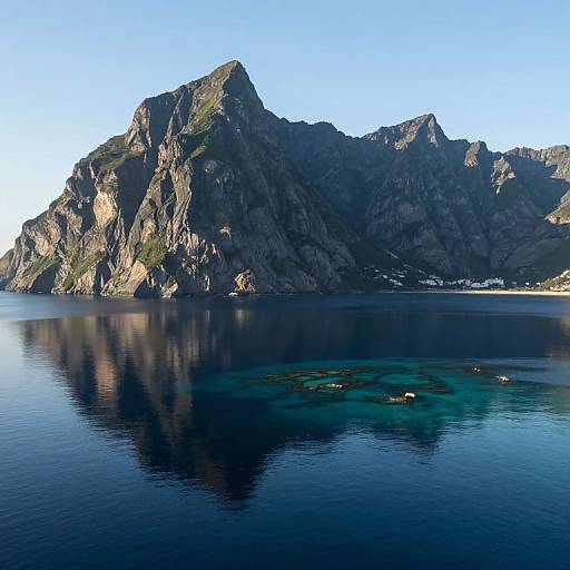 Majestic Mountains Over Tranquil Ocean