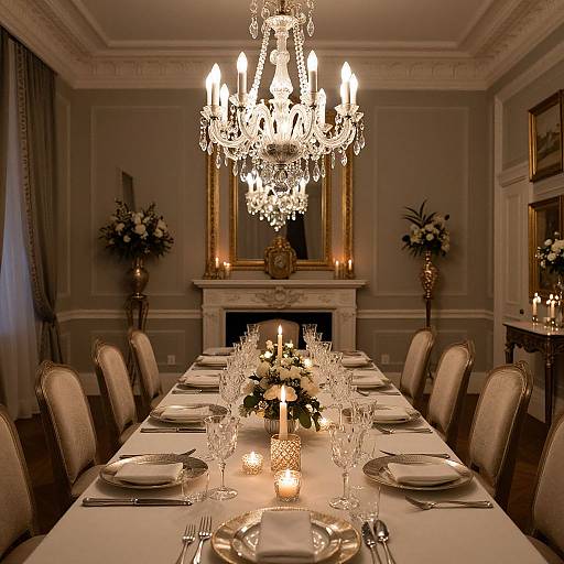 Elegant Luxurious Dining Room Ambiance