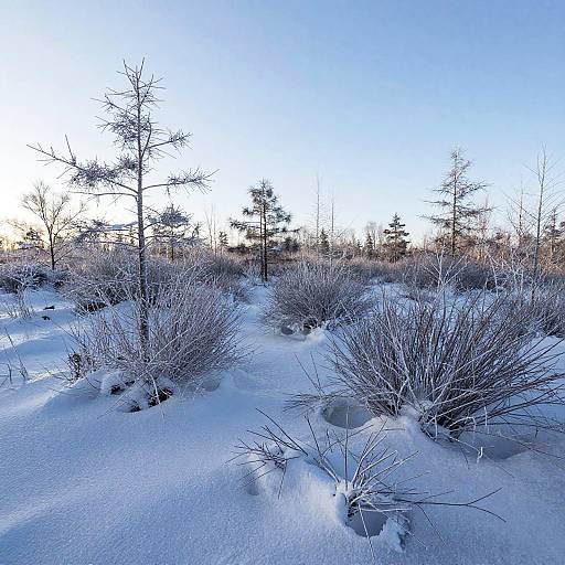 Winter Frozen Muskeg Landscape