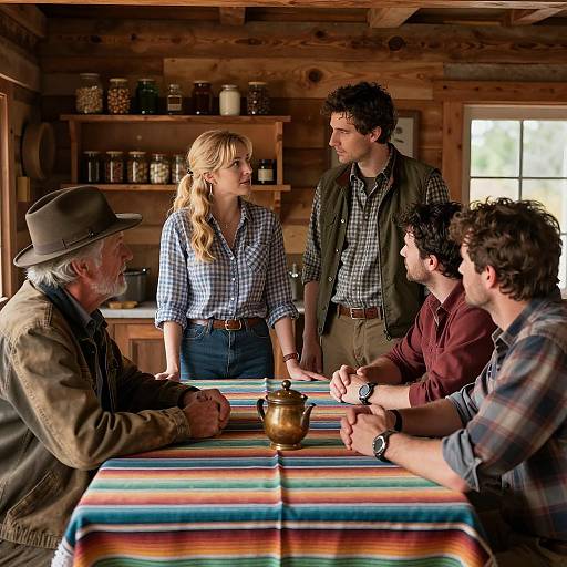 Cozy Cabin Gathering with Friends