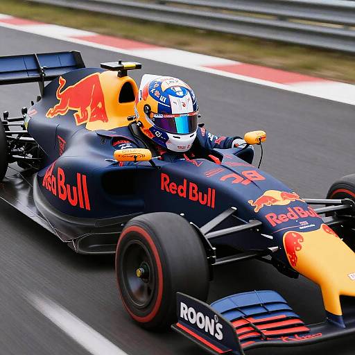 Futuristic Red Bull Racing Suit Design