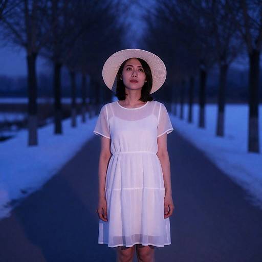 Dusk Elegance: A Winter Fashion Portrait