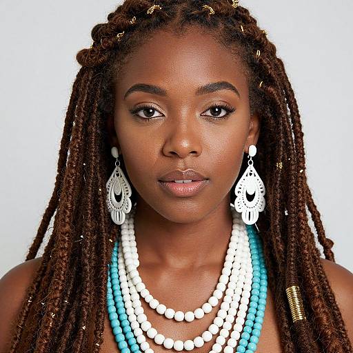 Dark-Skinned Woman with Dreadlocks