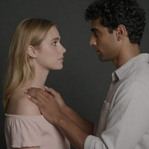 Intimate Moment in Dim Light