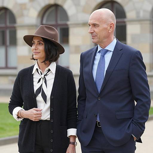 Middle-aged Business Couple Outdoors