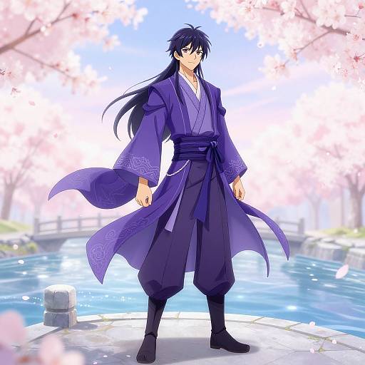 Astolfo in Violet Anime Hero Costume