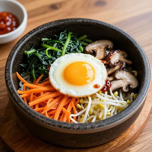 Traditional Korean Bibimbap Stone Bowl
