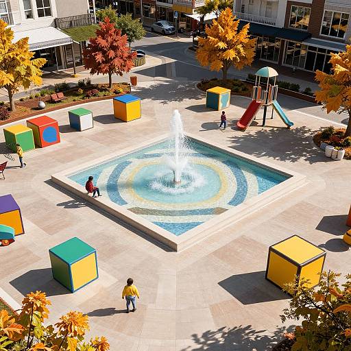 Whimsical Squaretown Central Plaza