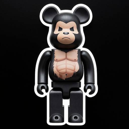 Muscular Gorilla Punk Bearbrick Sticker