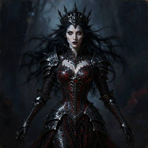 Pale Gothic Evil Princess Portrait