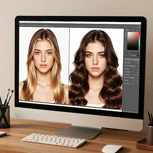 Hair Color Editing Workspace Setup